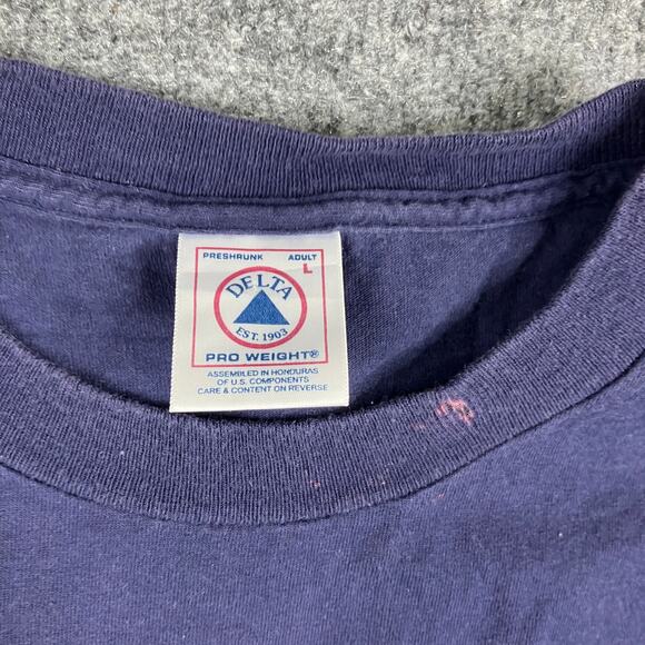 Titans NFL T-Shirt Mens L Navy Blue Football Team Graphic Delta Pro Weight Tee - Picture 4 of 8